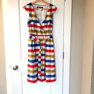 Anthropology sleeveless cotton checkeres dress, size 0.